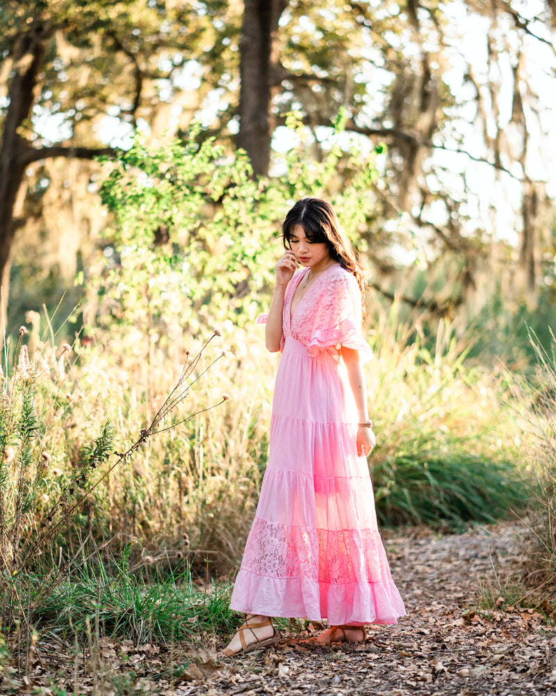 Seraphina Maxi Dress in Pink (Adult)