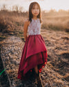 bohemian burgundy beach maxi dress