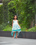 boho tween turquoise flower girl dress