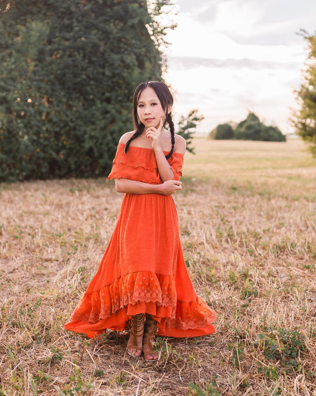 Isla Dress in Sienna Orange – Belle & Kai