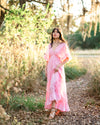 pink boho beach maxi dress