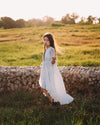 rustic country flower girl high low dress