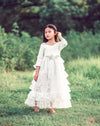 vintage ruffle princess flower girl dress
